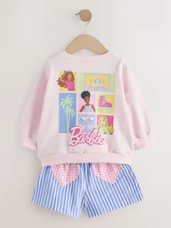 Online Next Pink Barbie Shorts Set (3mths-7yrs)