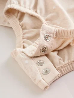 Next Pink Bear Embroidered Jersey Baby Rompers 3 Pack^ Sets & Coords|Rompers & Overalls