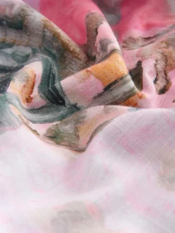 Next Pink Benjamin Macgregor Scene Print Satin Dressing Gown^Women Bathrobes