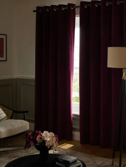 Discount Next Pink Berry Matte Velvet Blackout/Thermal Curtains