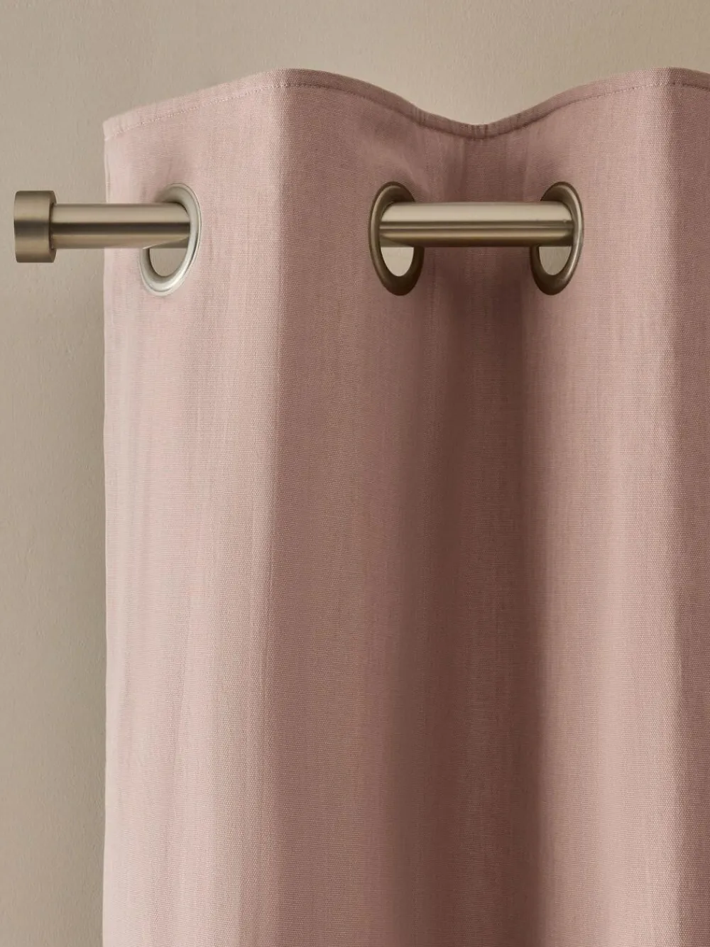 New Next Pink Blush Blackout/Thermal Cotton Eyelet Curtains