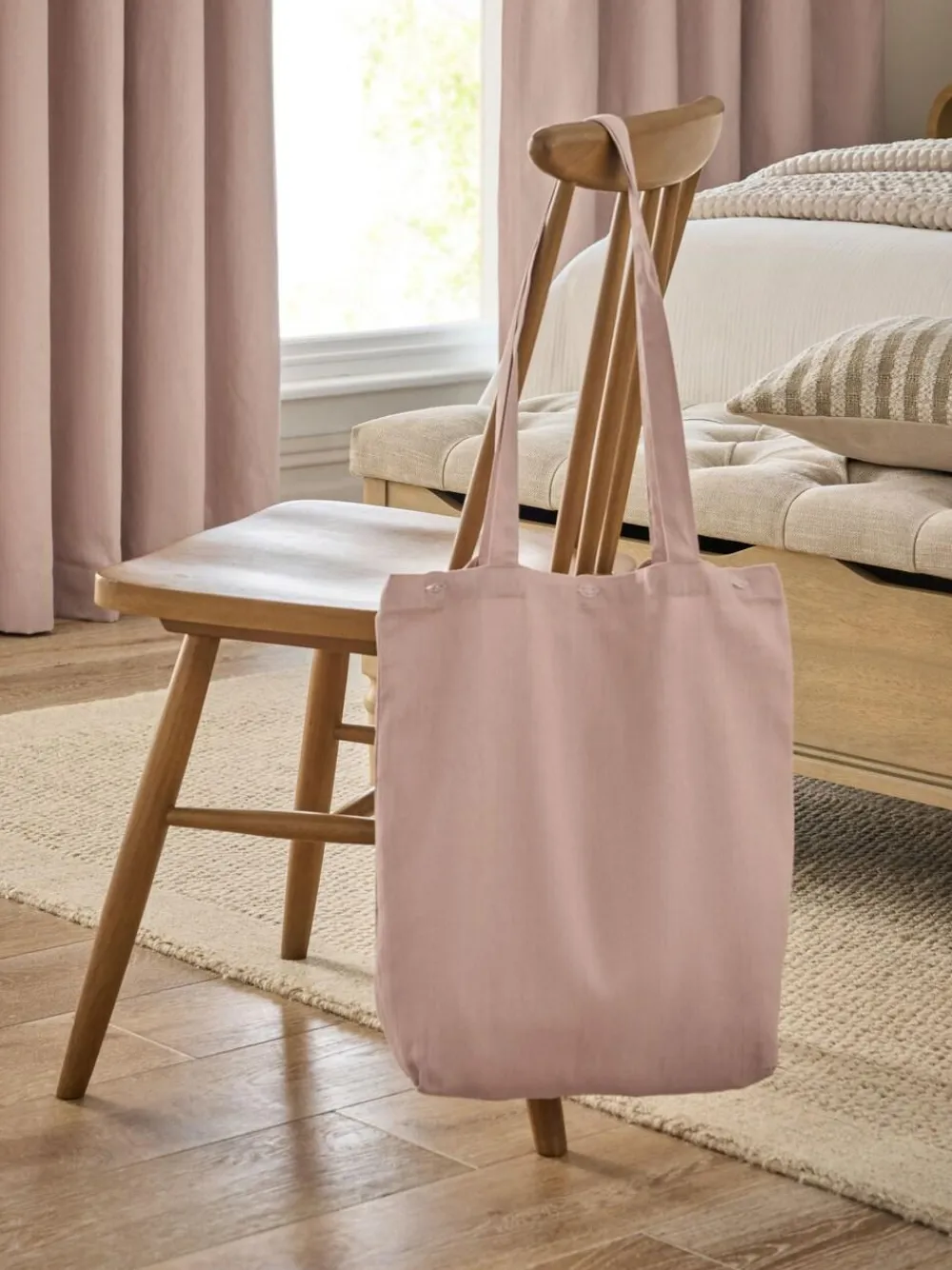 New Next Pink Blush Blackout/Thermal Cotton Eyelet Curtains