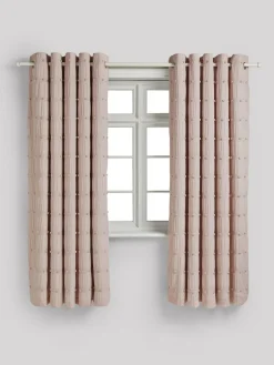 Best Next Bobble Pom Eyelet Blackout Curtains Pink