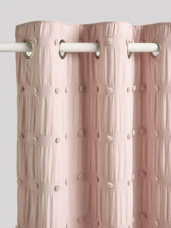 Best Next Bobble Pom Eyelet Blackout Curtains Pink