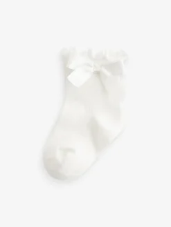 Outlet Next Bow Baby Socks 5 Pack (0mths-2yrs) Pink
