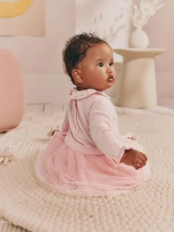 Discount Next Pink Bunny Baby Knitted Twofer Dress (0mths-2yrs)