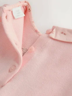 Discount Next Pink Bunny Baby Knitted Twofer Dress (0mths-2yrs)