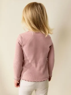 Next Long sleeve Embroidered Ribbed Top (3mths-7yrs)^ Tops|Tops
