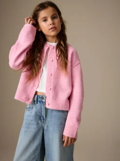 Hot Next Pink Button Up Cardigan (3-16yrs)