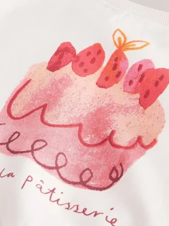 Next Pink Cake Sweatshirt and Barrel Leg Joggers Set (3mths-7yrs)^ Sweatshirts & Hoodies|Sweatshirts & Hoodies