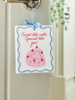 Hot Next Pink Ceramic Sweet Like Cake Hanging Decoration