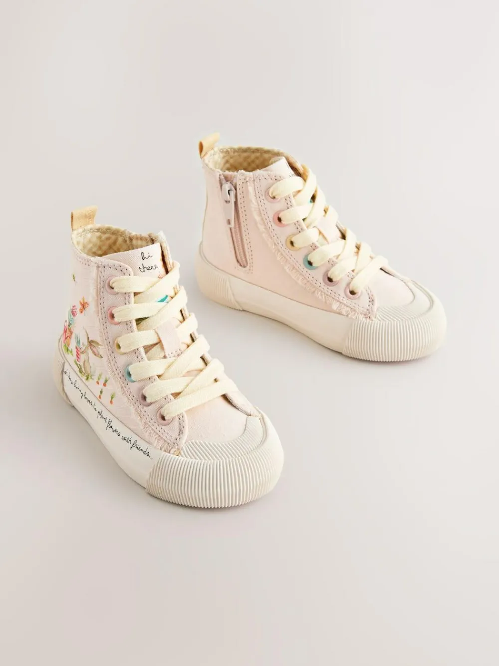 Next Pink Character Wide Fit (G) High Top Trainers^ Sneakers|Sneakers