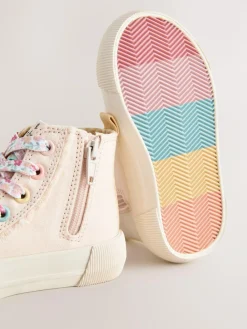 Next Pink Character Wide Fit (G) High Top Trainers^ Sneakers|Sneakers
