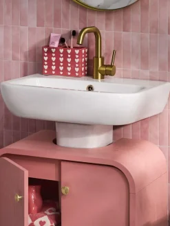 Next Pink Chequerboard Heart Storage Tray^ Bathroom Accessories
