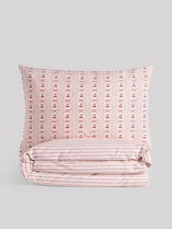 Next Pink Cherry Bow Duvet Cover and Pillowcase Set