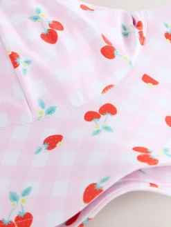 Online Next Swim Hat (3mths-10yrs) Pink Cherry Gingham