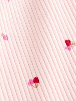 Best Next Pink Cherry Hearts Rib Flare Leggings (3mths-7yrs)