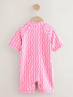 Next Pink Cherry Wave Sunsafe Swimsuit (3mths-10yrs)^ Swimwear|Swimwear