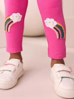 Outlet Next Pink Cloud Rainbow Knee Embellsihed Leggings (3mths-7yrs)