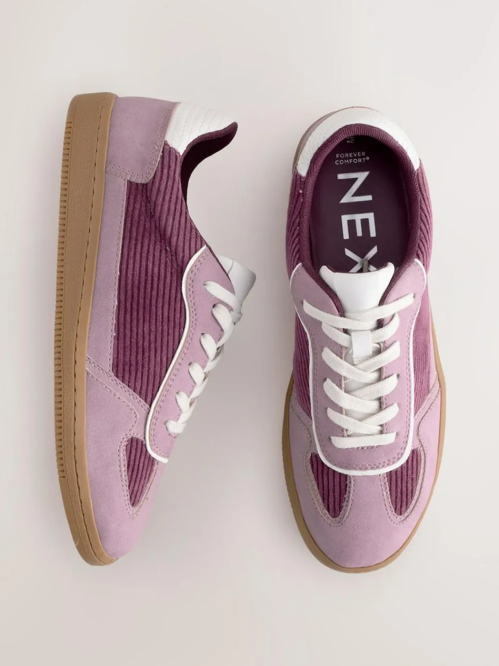 Next Pink Cord Forever Comfort® Lace-Up Trainers^Women Sneakers