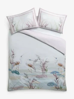 Next Pink Crane Kimono 300TC Sateen Collection Luxe Duvet Cover And Pillowcase Set^ Bedsets & Duvet Covers