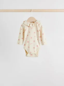 Next Baby Long Sleeve Frill Bodysuits 4 Pack (0mths-2yrs)^ Multipacks|Bodysuits & Vests