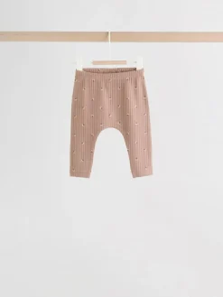 Next Pink/ Cream/ Brown Print Long Sleeve Top And Leggings Set 6 Piece (0mths-3yrs)^ Newborn Clothing|Baby Girls