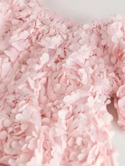 Clearance Next Pink 3D Floral Occasion Dress (3-14yrs)