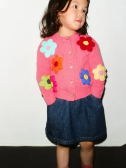 Next Pink 3D Flower Cardigan (3mths-7yrs)^ Knitwear|Knitwear