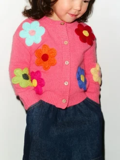 Next Pink 3D Flower Cardigan (3mths-7yrs)^ Knitwear|Knitwear