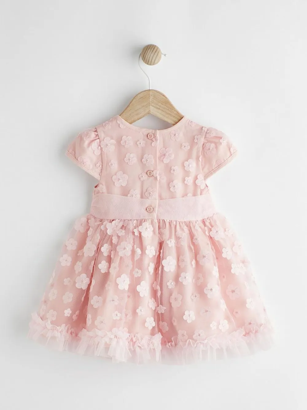 Next Baby Occasion Dress (0mths-2yrs) Pink 3D Flowers
