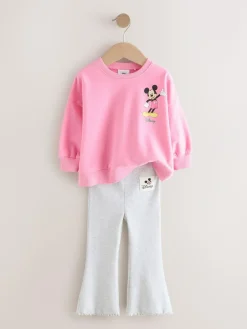 Online Next Pink Disney Mickey Mouse and Friends Long Sleeve Top and Flare Set (3mths-7yrs)