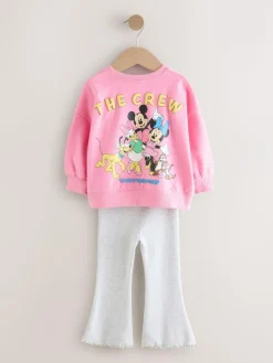 Online Next Pink Disney Mickey Mouse and Friends Long Sleeve Top and Flare Set (3mths-7yrs)