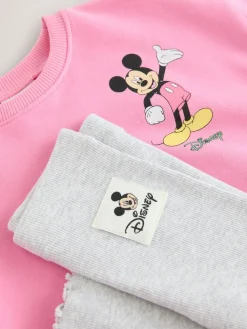 Online Next Pink Disney Mickey Mouse and Friends Long Sleeve Top and Flare Set (3mths-7yrs)