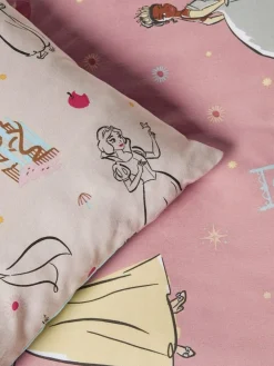Next Pink Disney Princess Supersoft 100% Brushed Cotton Duvet Cover and Pillowcase Set^ Childrens Bedding