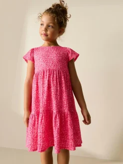 Next Angel Sleeve Crinkle Dress (3-16yrs)^ Dresses