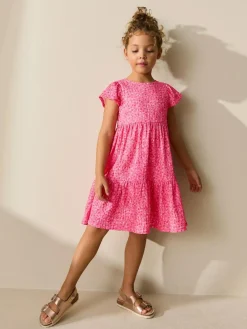 Next Angel Sleeve Crinkle Dress (3-16yrs)^ Dresses