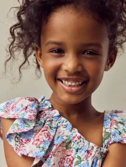 Next Pink Ditsy Frill Shoulder Playsuit (3-16yrs)^ Jumpsuits & Playsuits