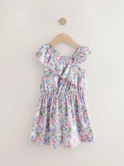 Next Pink Ditsy Frill Shoulder Playsuit (3-16yrs)^ Jumpsuits & Playsuits