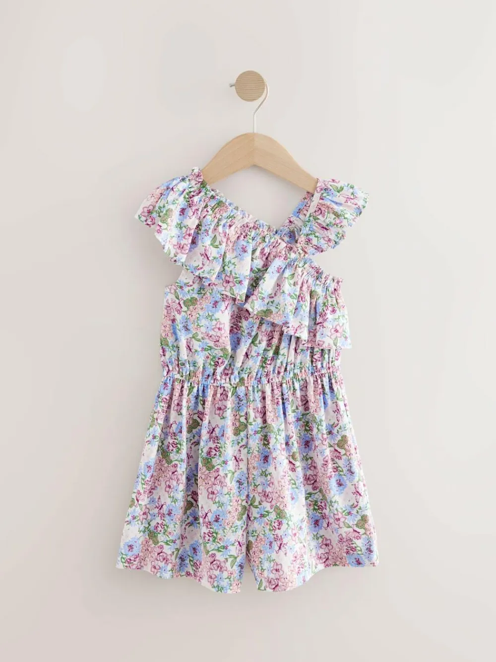 Next Pink Ditsy Frill Shoulder Playsuit (3-16yrs)^ Jumpsuits & Playsuits