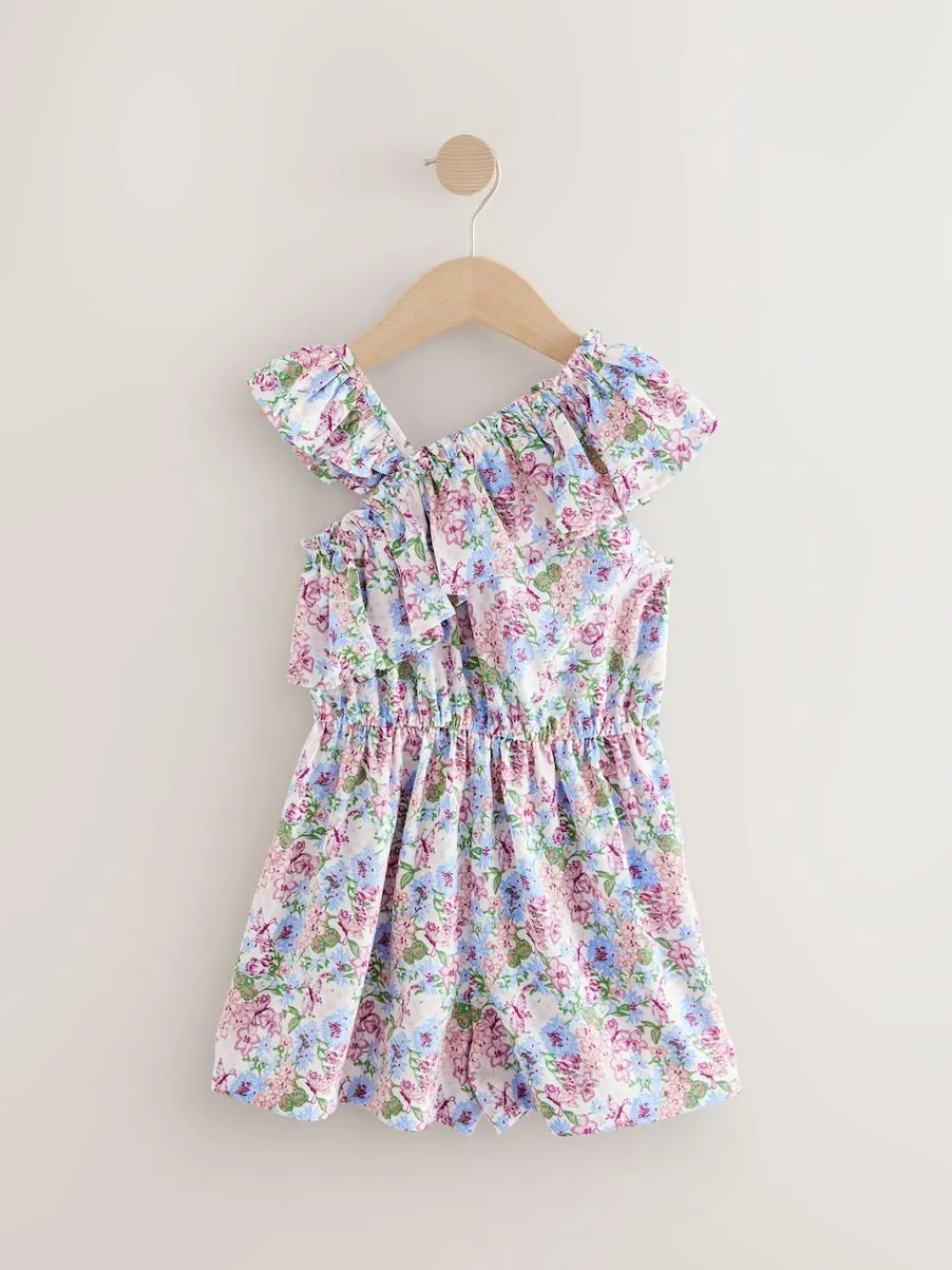 Next Pink Ditsy Frill Shoulder Playsuit (3-16yrs)^ Jumpsuits & Playsuits