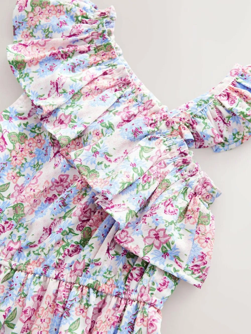 Next Pink Ditsy Frill Shoulder Playsuit (3-16yrs)^ Jumpsuits & Playsuits