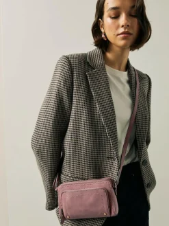 Next Double Zip Cross-Body Faux Suede Bag^Women Bags