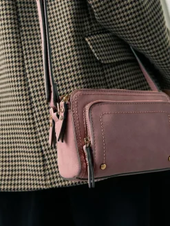 Next Double Zip Cross-Body Faux Suede Bag^Women Bags