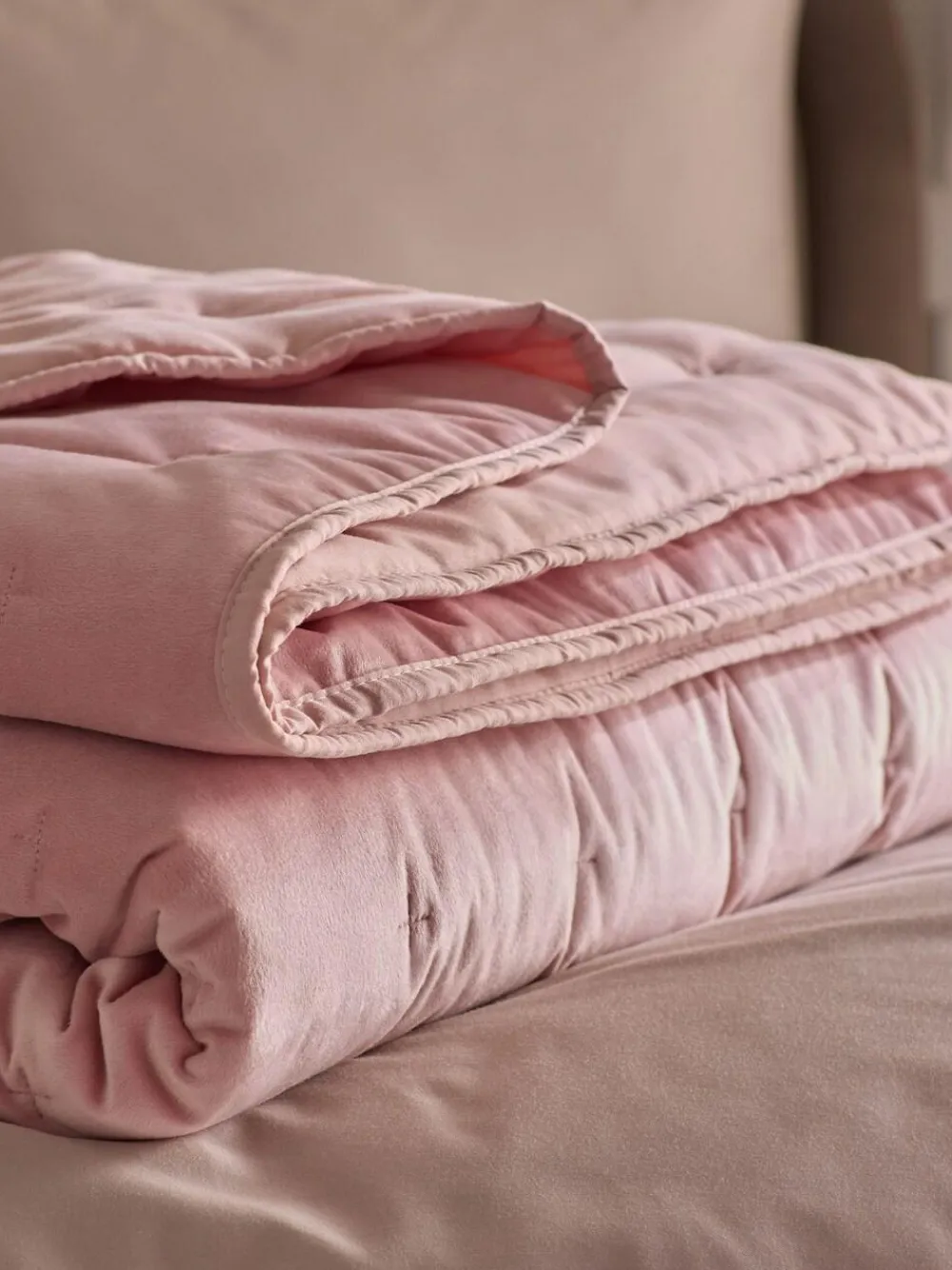 Next Elsie Velvet Quilted Bedspread^ Cushions & Throws