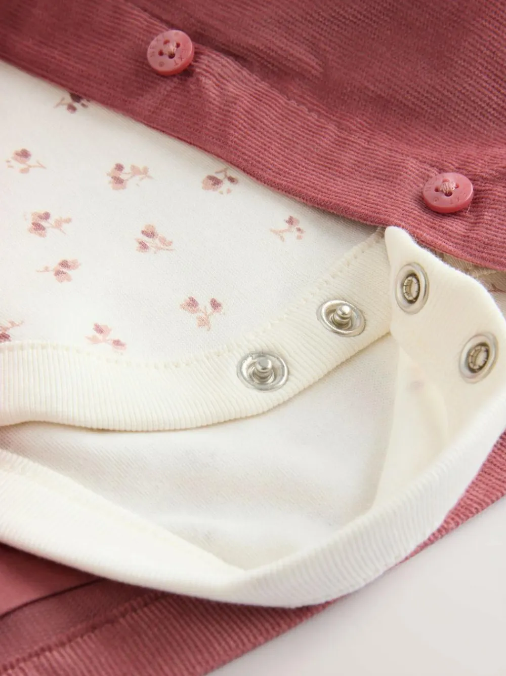 Next Pink Embroidered Baby Cord Pinafore Long Sleeve Bodysuit & Tights Set (0mths-2yrs)^ Dresses|Dresses