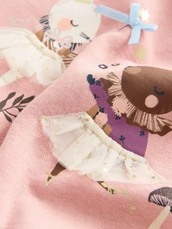 Discount Next Pink Fairy Characters Crew Neck Sweatshirt (3mths-7yrs)