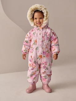 Next Waterproof Printed Snowsuit (3mths-7yrs)^ Baby Girls|Baby Winter Clothing