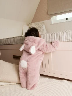 Discount Next Pink Faux Fur Baby Bunny Pramsuit (0mths-2yrs)