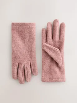 Online Next Pink Fleece Gloves